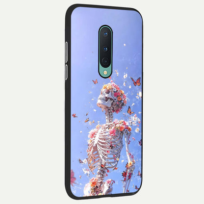  Bloom Beyond Bones back cover For OnePlus 8 slim fit glass case with vibrant aesthetic design