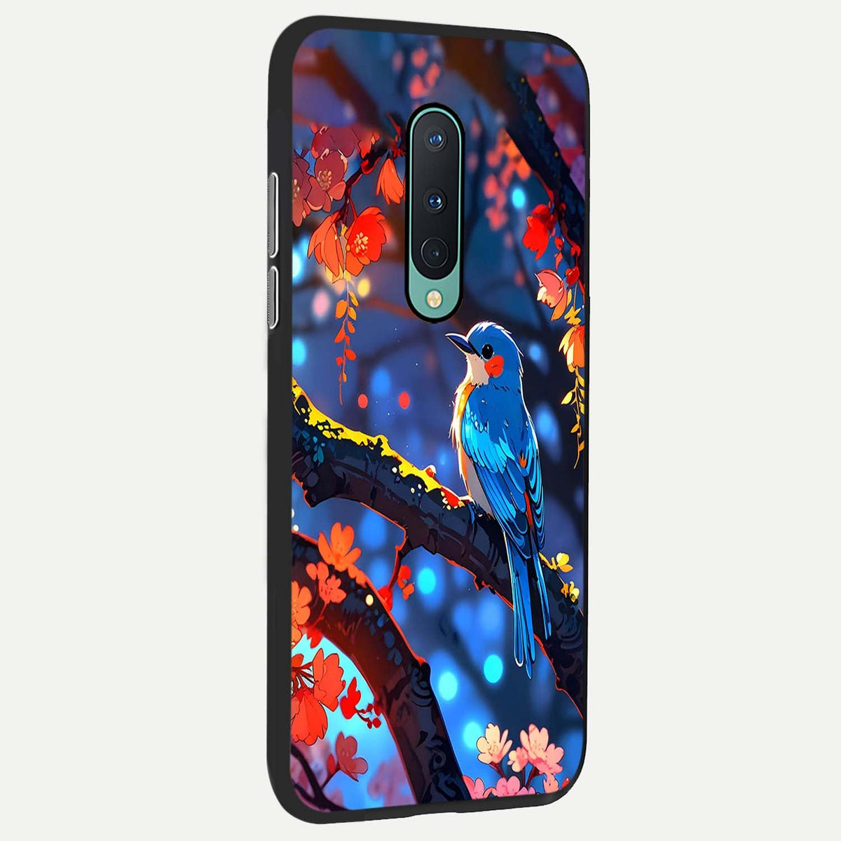  Blooming Water Drift back cover For OnePlus 8 slim fit glass case with vibrant aesthetic design