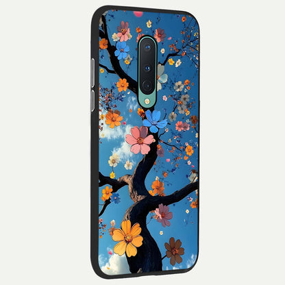  Blossom Dream Sky back cover For OnePlus 8 slim fit glass case with vibrant aesthetic design