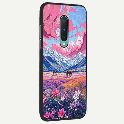  Blossom Valley Dream back cover For OnePlus 8 slim fit glass case with vibrant aesthetic design
