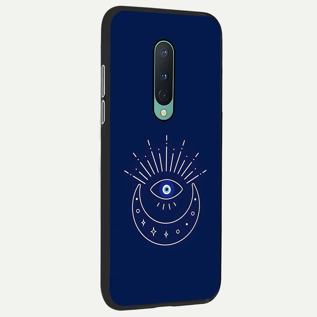  Blue Evil Eye back cover For OnePlus 8 slim fit glass case with vibrant aesthetic design