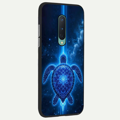  Blue Galaxy Turtle back cover For OnePlus 8 slim fit glass case with vibrant aesthetic design