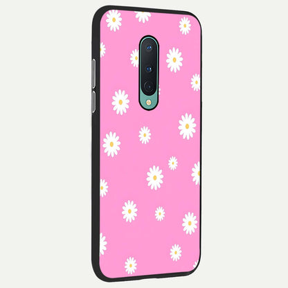  Bubblegum Daisy Pop back cover For OnePlus 8 slim fit glass case with vibrant aesthetic design