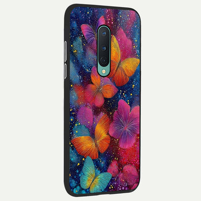  Butterfly Dream Mist back cover For OnePlus 8 slim fit glass case with vibrant aesthetic design