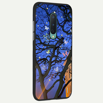  Butterfly Night Magic back cover For OnePlus 8 slim fit glass case with vibrant aesthetic design