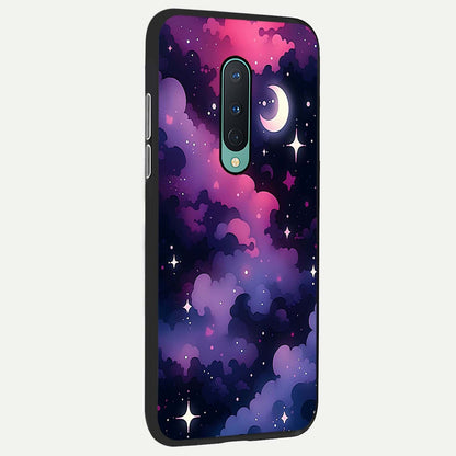  Celestial Moon Magic back cover For OnePlus 8 slim fit glass case with vibrant aesthetic design