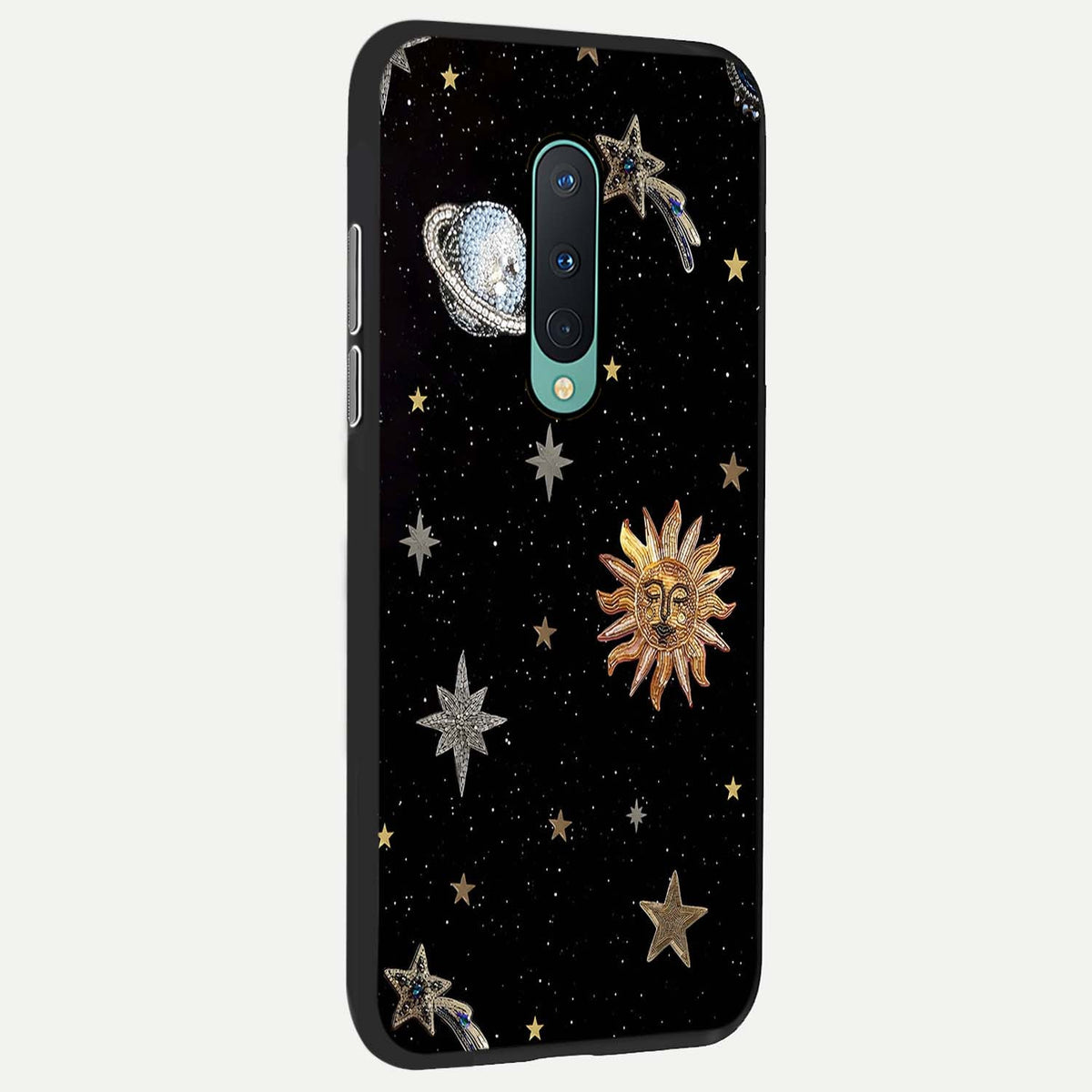  Celestial Moon With Stars back cover For OnePlus 8 slim fit glass case with vibrant aesthetic design