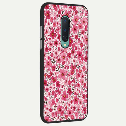  Cherry Blossom Charm back cover For OnePlus 8 slim fit glass case with vibrant aesthetic design