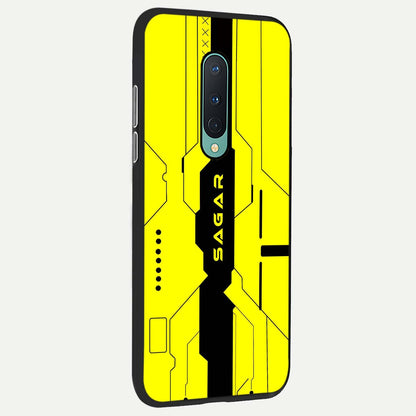 Circuit CYBERPUNK Custom Name back cover For OnePlus 8 slim fit glass case with vibrant aesthetic design