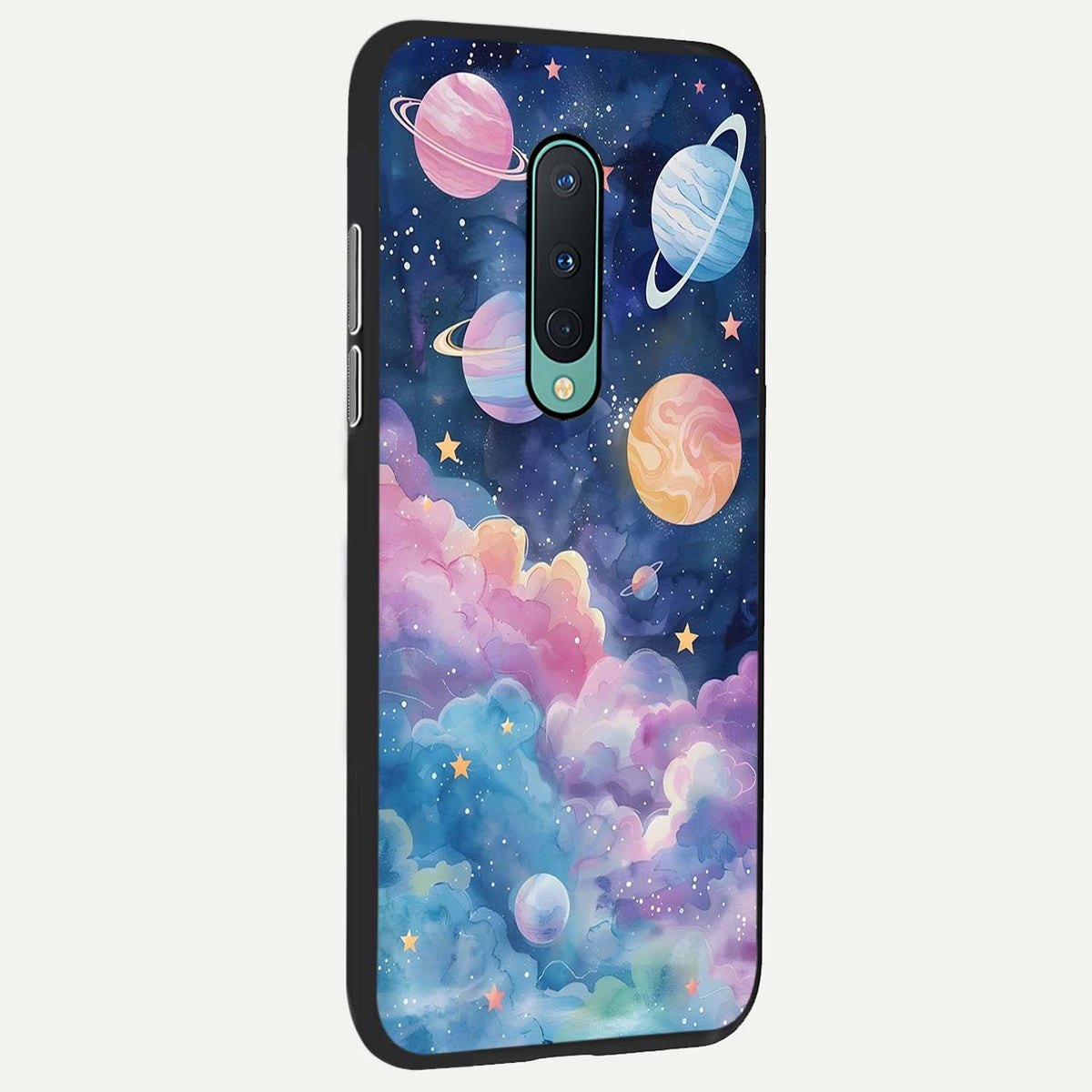  Cosmic Planet Dreams back cover For OnePlus 8 slim fit glass case with vibrant aesthetic design