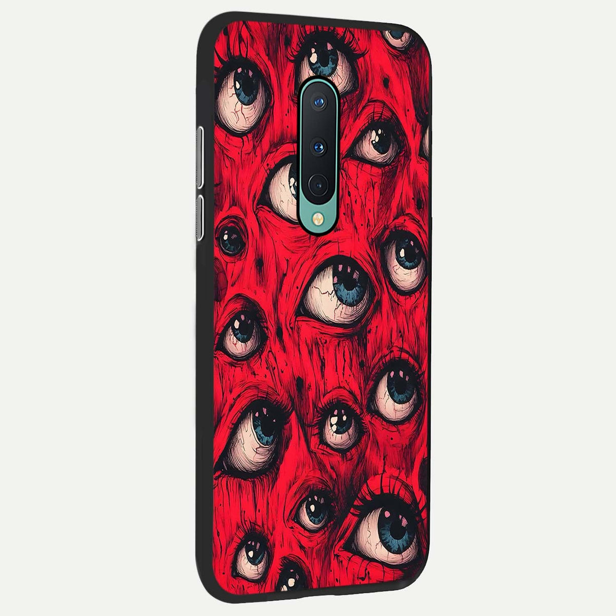  Crimson Watch Eyes back cover For OnePlus 8 slim fit glass case with vibrant aesthetic design