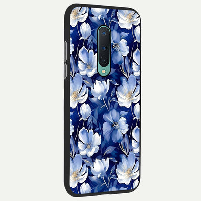 Cute Floral Patterns back cover For OnePlus 8 slim fit glass case with vibrant aesthetic design