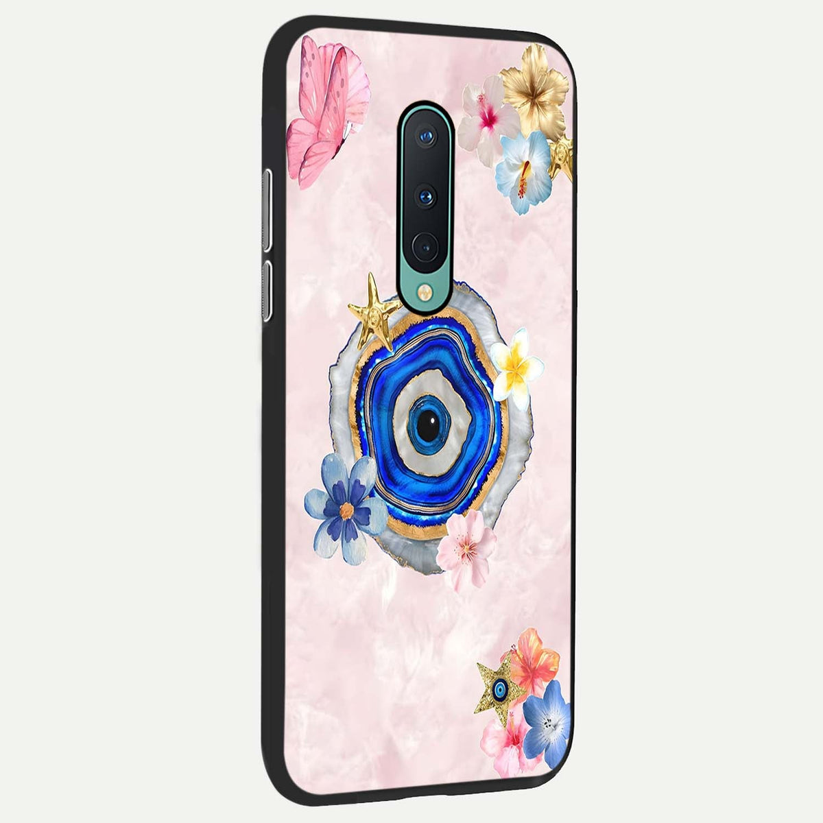  Divine Aura Bloom back cover For OnePlus 8 slim fit glass case with vibrant aesthetic design