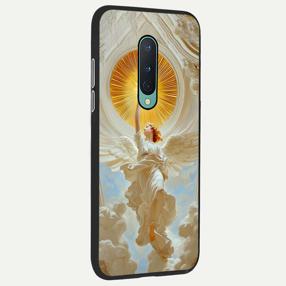  Divine Light Angel back cover For OnePlus 8 slim fit glass case with vibrant aesthetic design