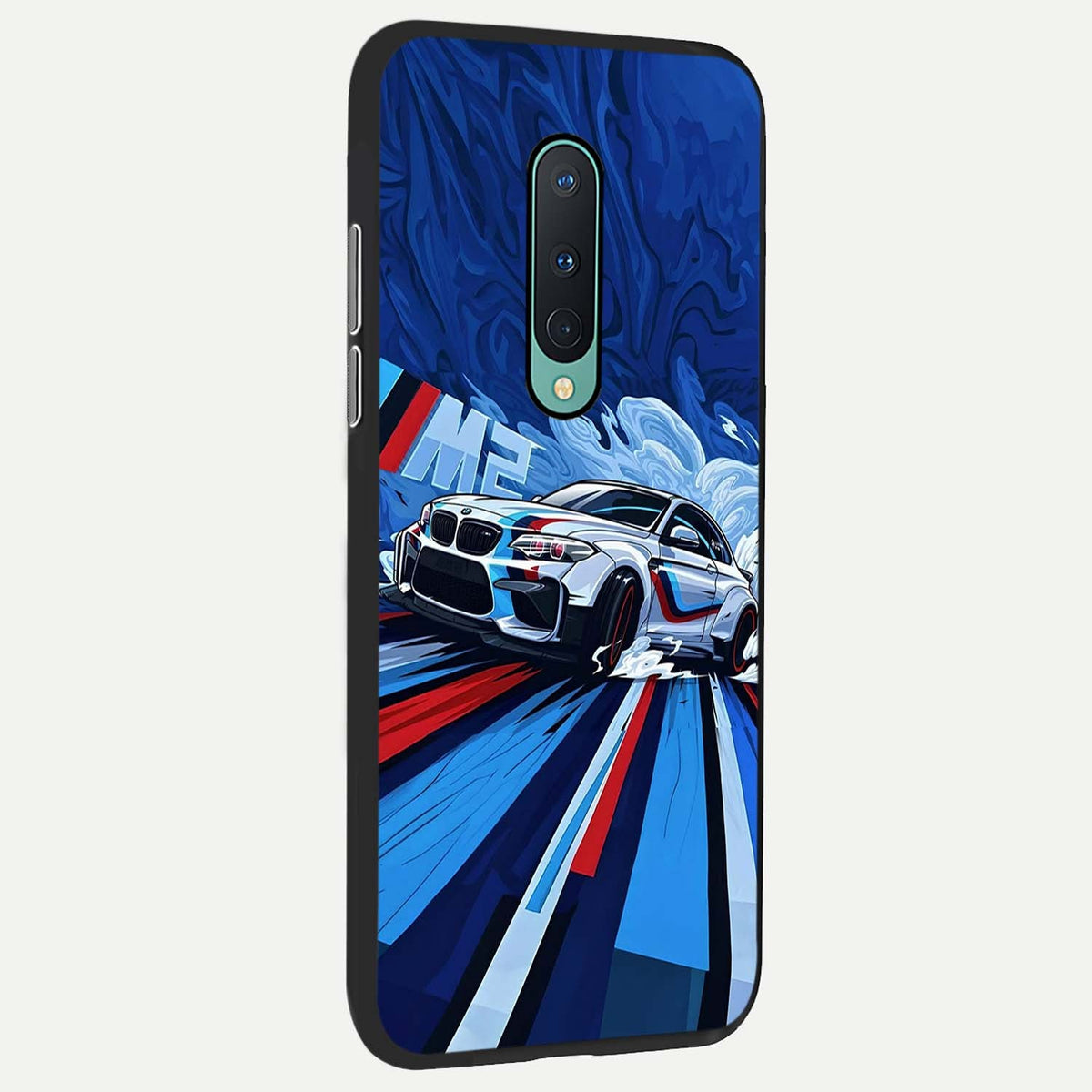  Drift Power Rush back cover For OnePlus 8 slim fit glass case with vibrant aesthetic design