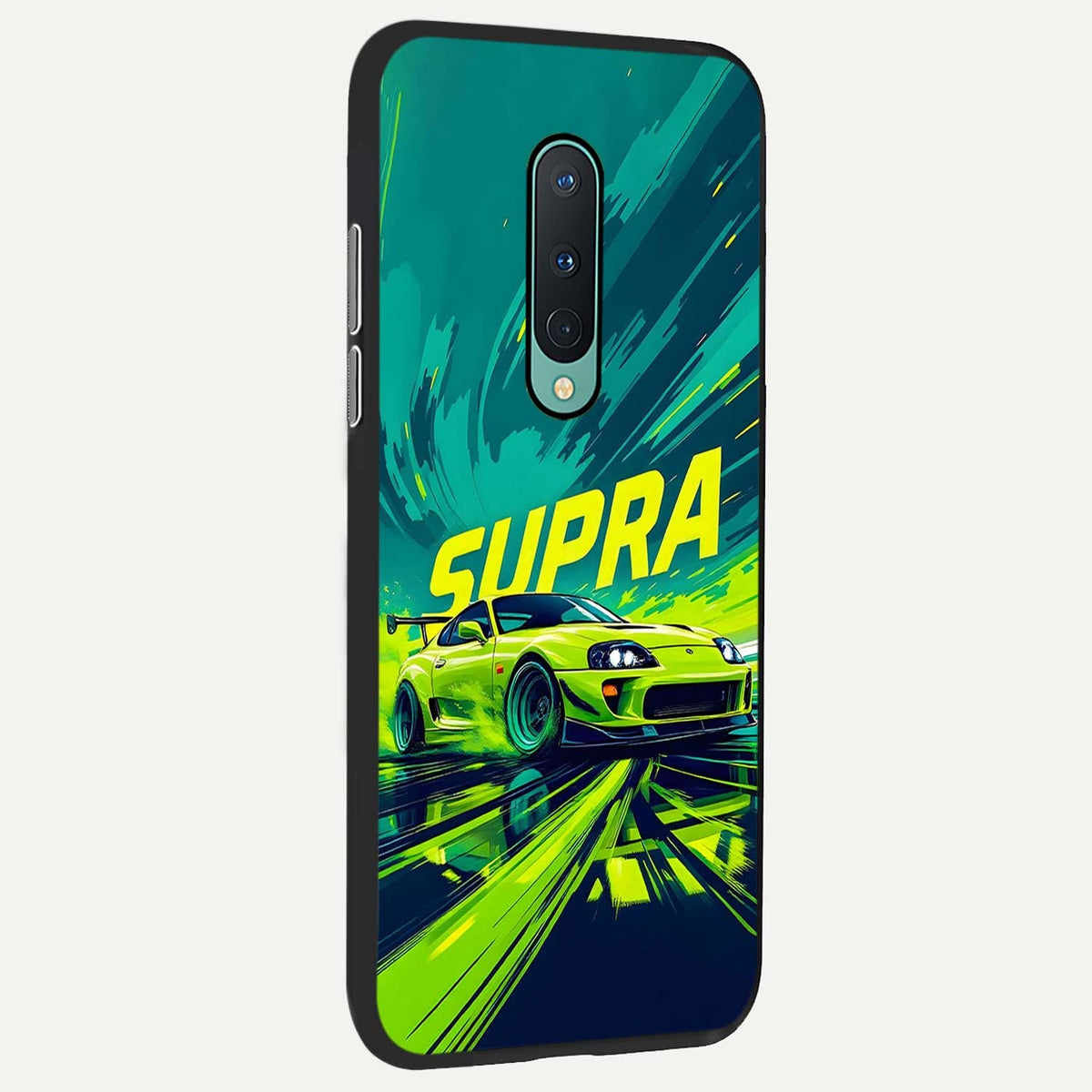  Electric Supra Thunder back cover For OnePlus 8 slim fit glass case with vibrant aesthetic design