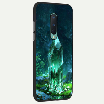  Emerald Light Crystal back cover For OnePlus 8 slim fit glass case with vibrant aesthetic design