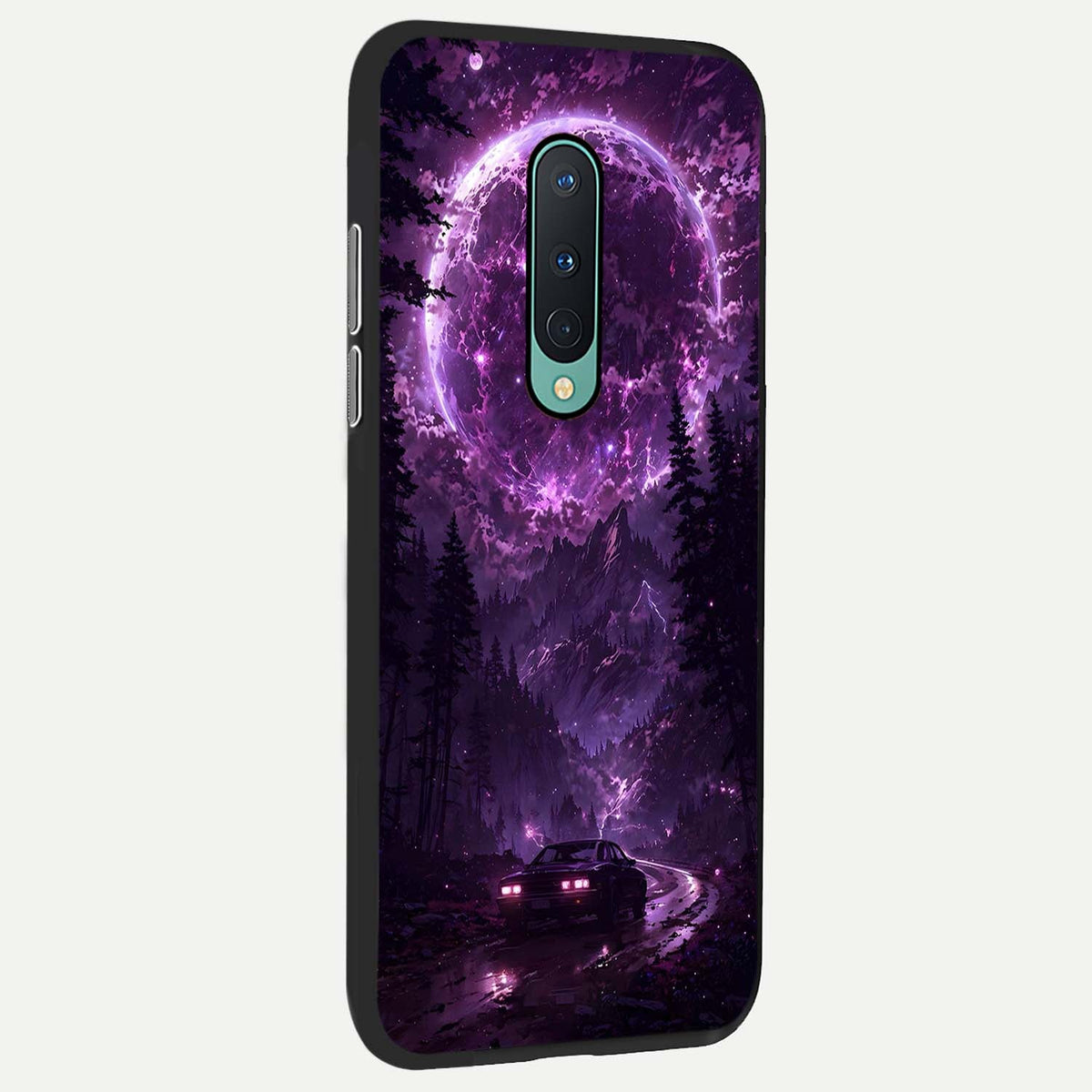  Eternal Cosmic Drive back cover For OnePlus 8 slim fit glass case with vibrant aesthetic design