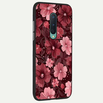  Flower Blush Bloom back cover For OnePlus 8 slim fit glass case with vibrant aesthetic design