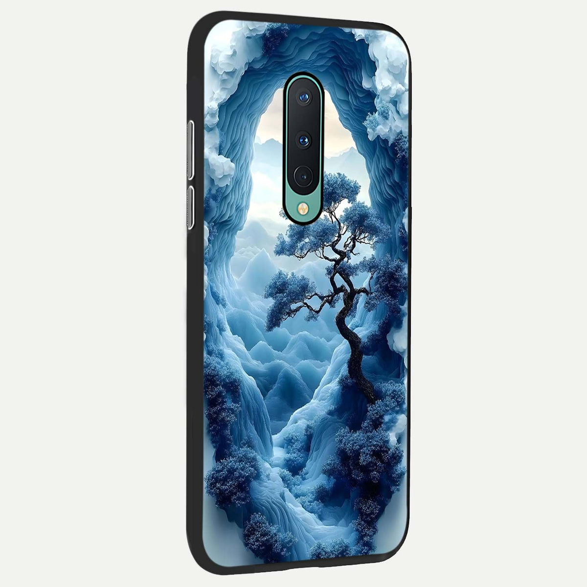  Frozen Serenity Gate back cover For OnePlus 8 slim fit glass case with vibrant aesthetic design