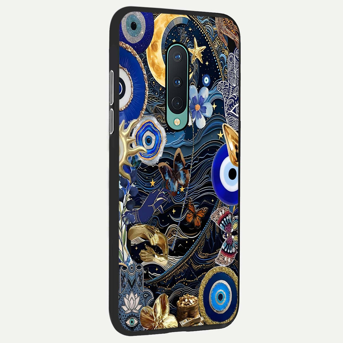  Golden Moon Magic back cover For OnePlus 8 slim fit glass case with vibrant aesthetic design