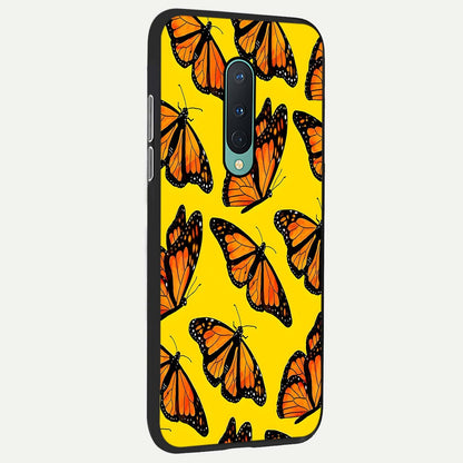  Golden Wing Flight back cover For OnePlus 8 slim fit glass case with vibrant aesthetic design