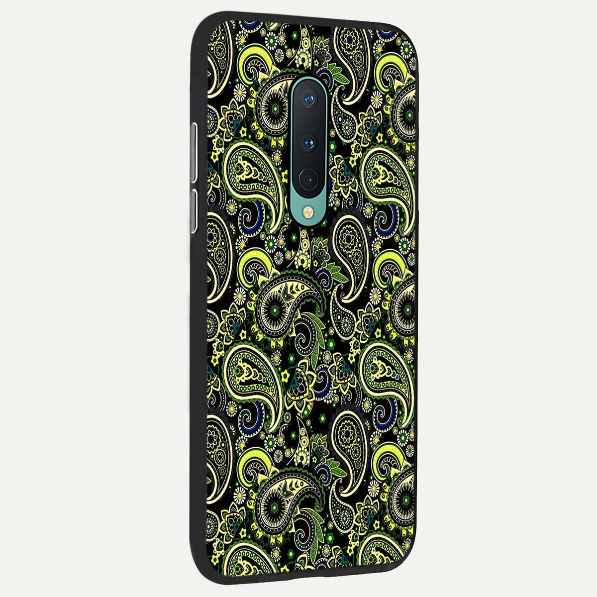  Green Lemon back cover For OnePlus 8 slim fit glass case with vibrant aesthetic design