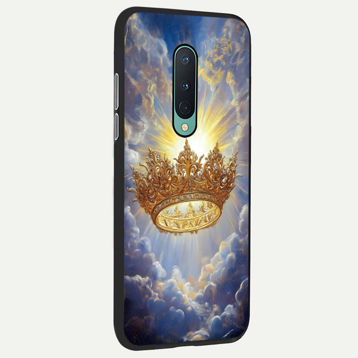  Heavenly Crown Light back cover For OnePlus 8 slim fit glass case with vibrant aesthetic design