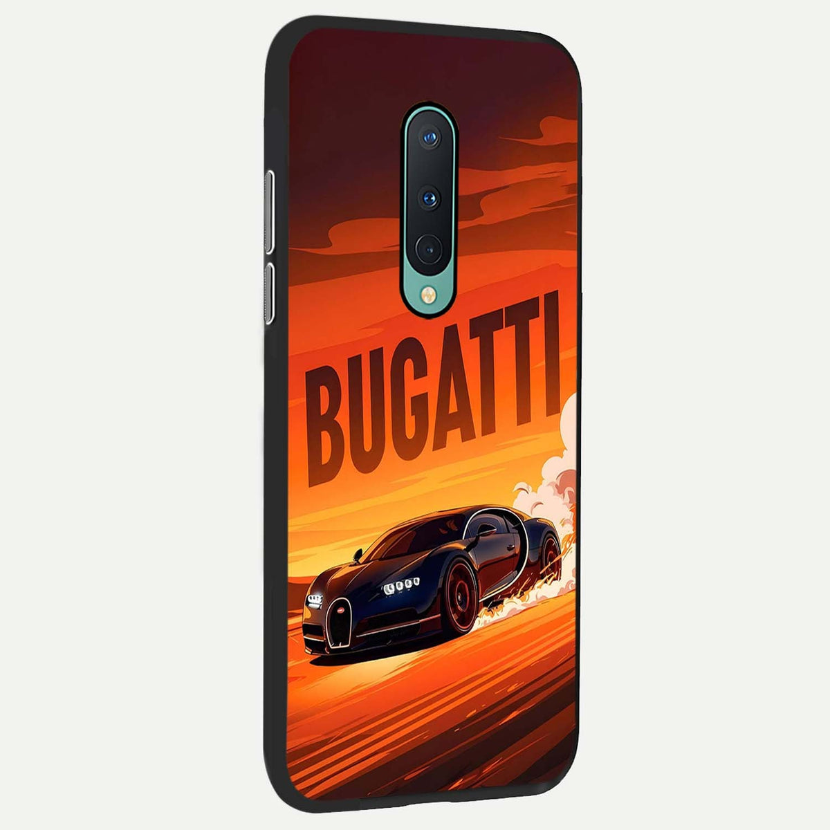  Inferno Bugatti Storm back cover For OnePlus 8 slim fit glass case with vibrant aesthetic design