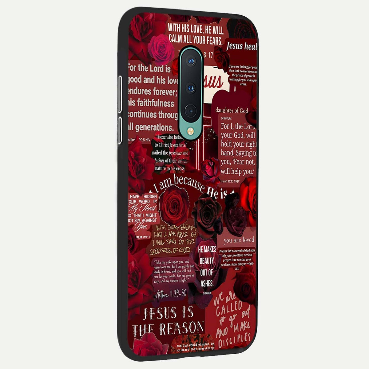  Jesus Love Heals back cover For OnePlus 8 slim fit glass case with vibrant aesthetic design