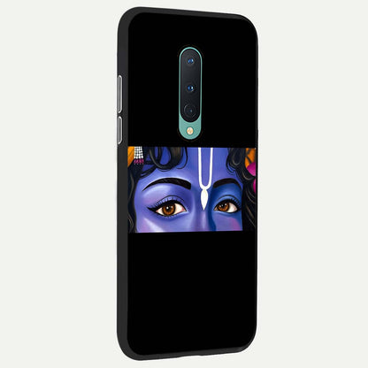  Krishna Eye back cover For OnePlus 8 slim fit glass case with vibrant aesthetic design
