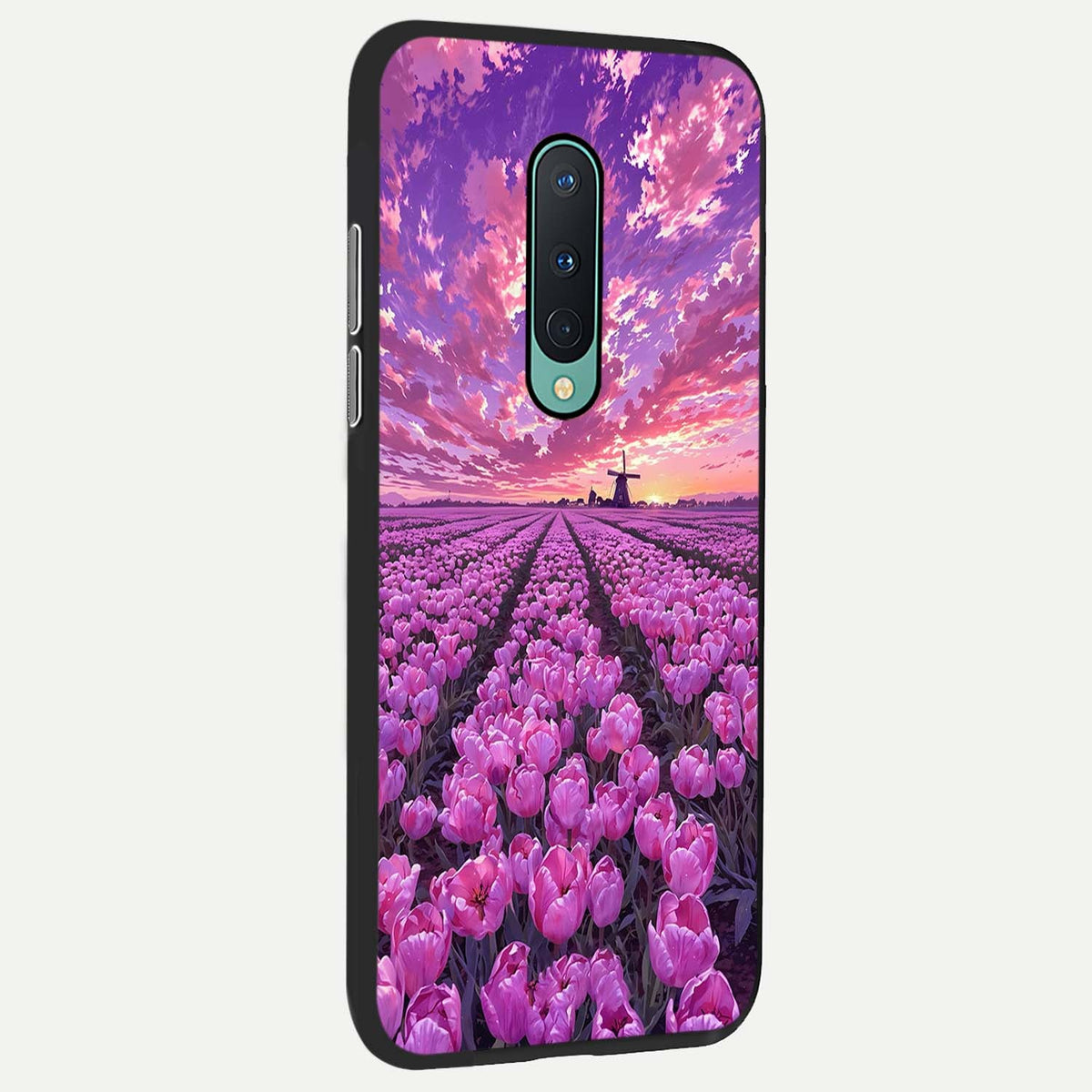  Lavender Dream Skies back cover For OnePlus 8 slim fit glass case with vibrant aesthetic design