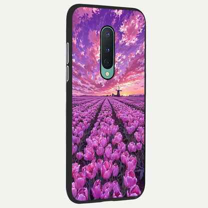  Lavender Dream Skies back cover For OnePlus 8 slim fit glass case with vibrant aesthetic design