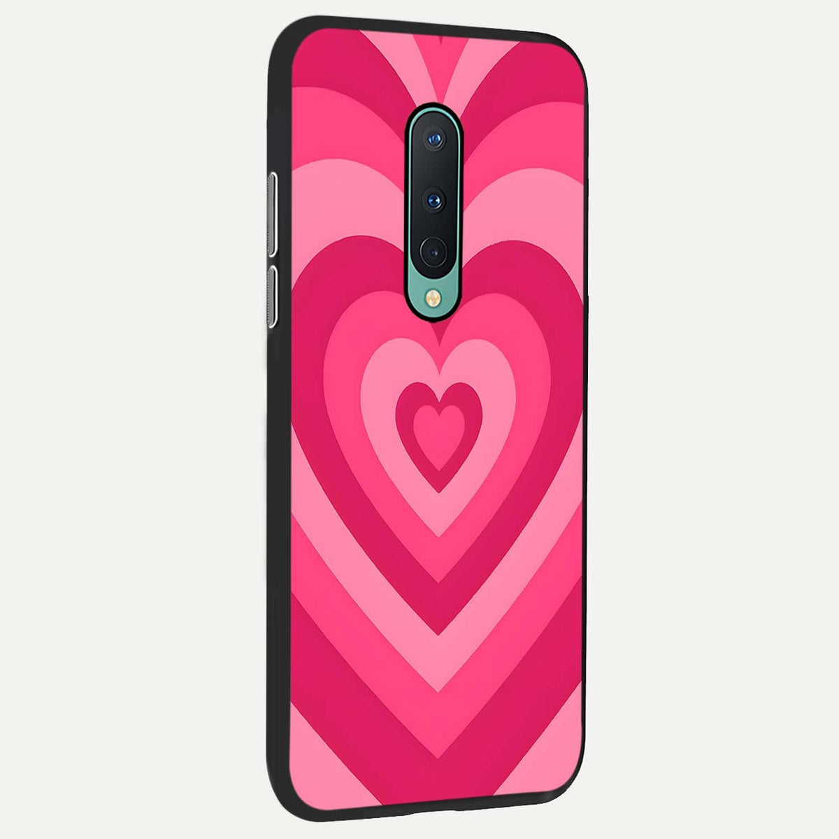  Layered Love Hearts back cover For OnePlus 8 slim fit glass case with vibrant aesthetic design
