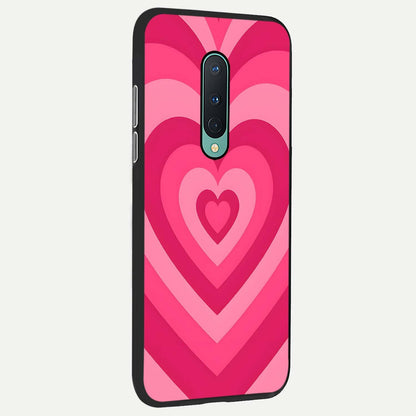  Layered Love Hearts back cover For OnePlus 8 slim fit glass case with vibrant aesthetic design