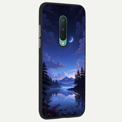  Midnight Lake Peace back cover For OnePlus 8 slim fit glass case with vibrant aesthetic design