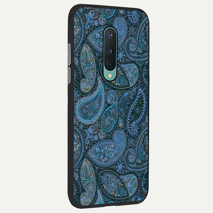  Midnight Paisley Glow back cover For OnePlus 8 slim fit glass case with vibrant aesthetic design