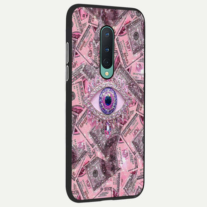  Money Eye Luxe back cover For OnePlus 8 slim fit glass case with vibrant aesthetic design