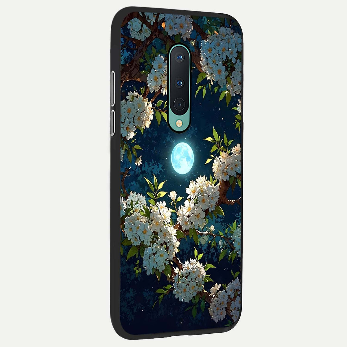  Moonlit Blossom Dream back cover For OnePlus 8 slim fit glass case with vibrant aesthetic design