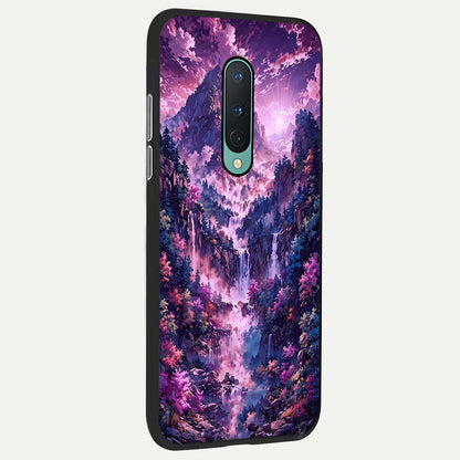  Mystic Cascade Peaks back cover For OnePlus 8 slim fit glass case with vibrant aesthetic design