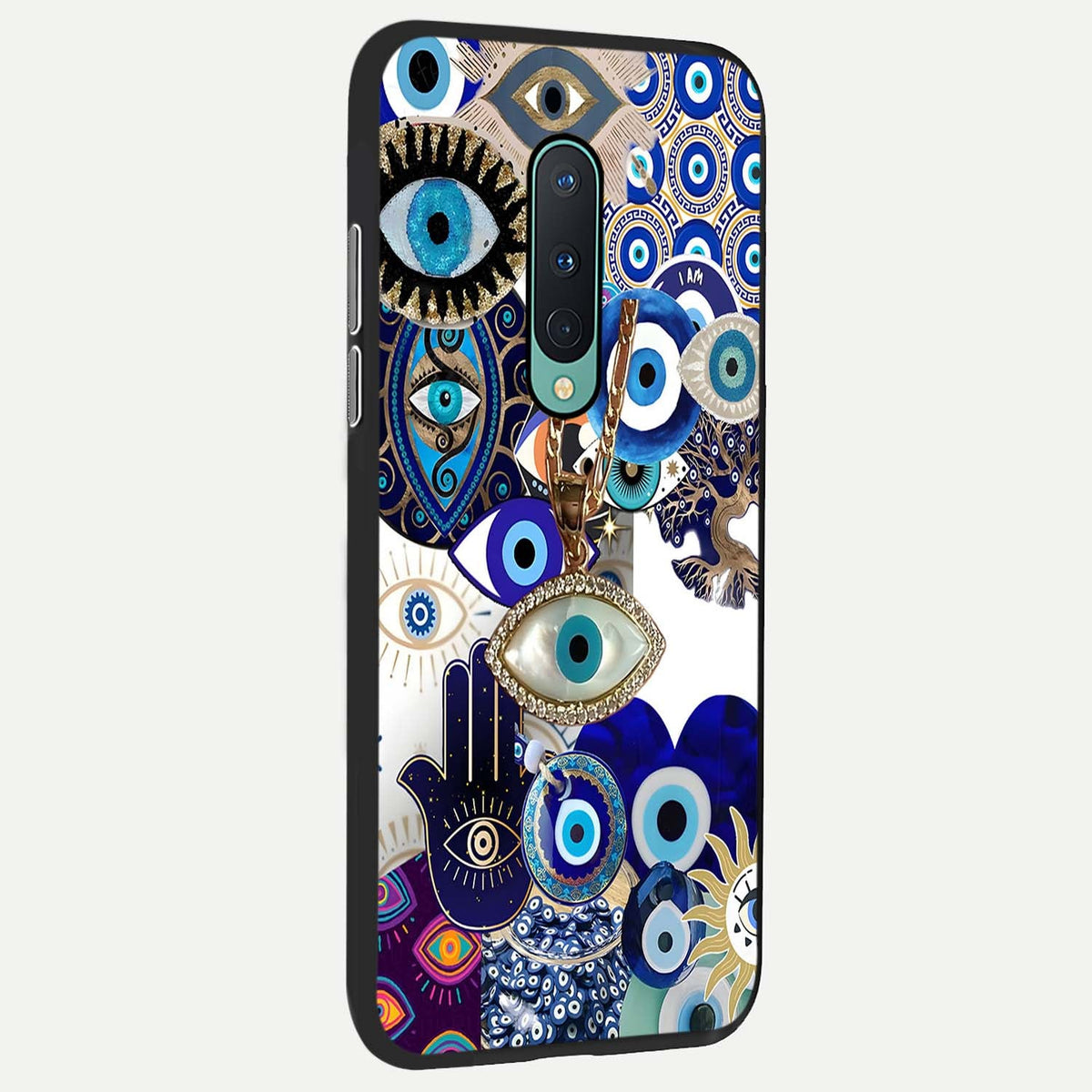  Mystic Charm Eye back cover For OnePlus 8 slim fit glass case with vibrant aesthetic design