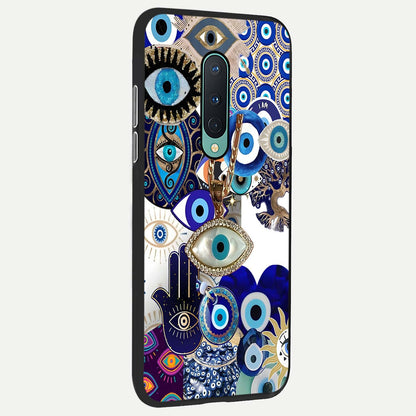  Mystic Charm Eye back cover For OnePlus 8 slim fit glass case with vibrant aesthetic design