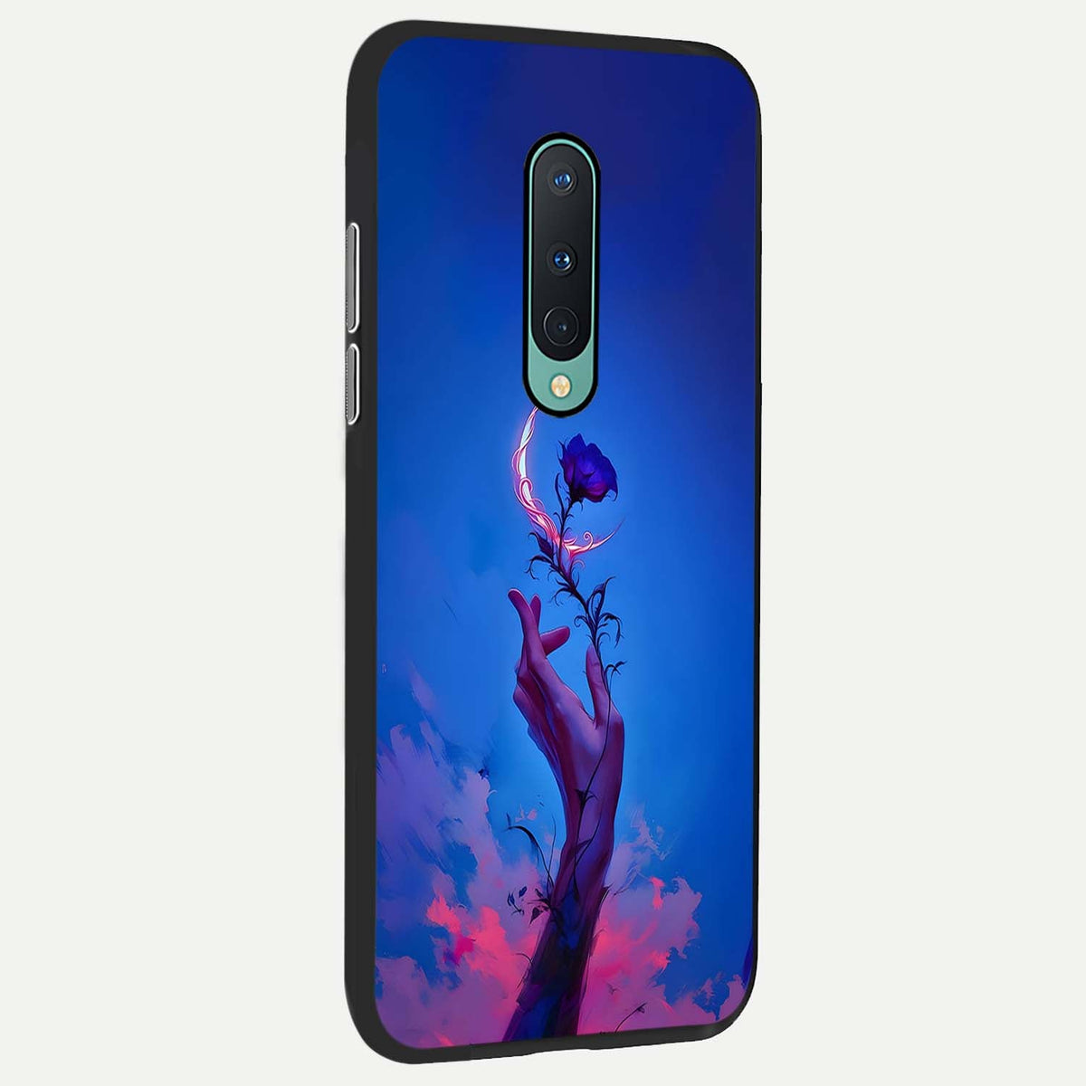  Mystic Hand back cover For OnePlus 8 slim fit glass case with vibrant aesthetic design