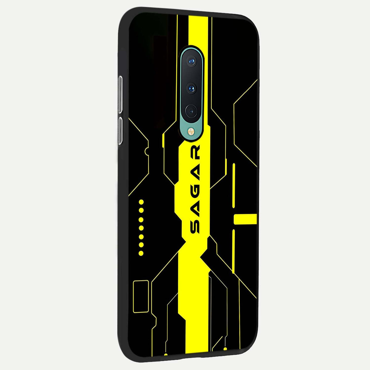  Neon CYBERPUNK Custom Name back cover For OnePlus 8 slim fit glass case with vibrant aesthetic design