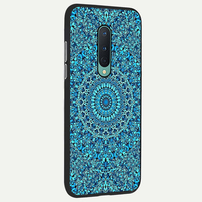  Ocean Bloom Mandala back cover For OnePlus 8 slim fit glass case with vibrant aesthetic design