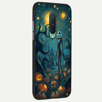  Pumpkin Moonlight Tale back cover For OnePlus 8 slim fit glass case with vibrant aesthetic design