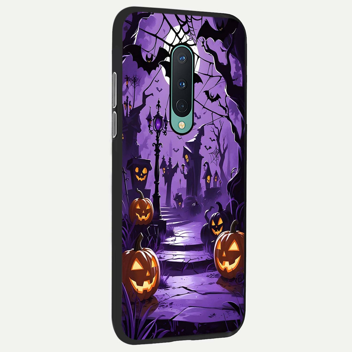  Pumpkin Patch Halloween back cover For OnePlus 8 slim fit glass case with vibrant aesthetic design