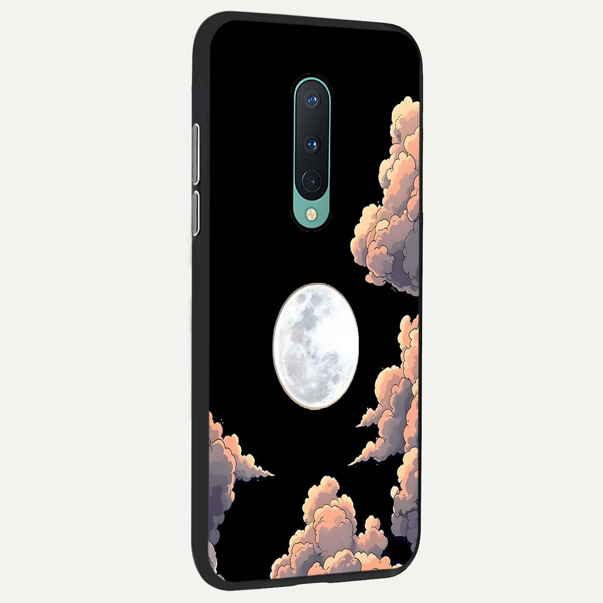  Shade Cloud Moon back cover For OnePlus 8 slim fit glass case with vibrant aesthetic design