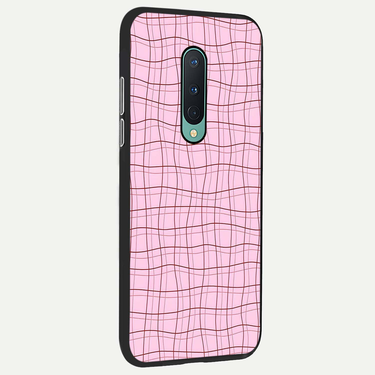  Soft Grid Bliss back cover For OnePlus 8 slim fit glass case with vibrant aesthetic design