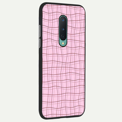  Soft Grid Bliss back cover For OnePlus 8 slim fit glass case with vibrant aesthetic design